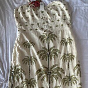 Farm Rio Sleeveless Ruffle-Hem Maxi Dress Size L